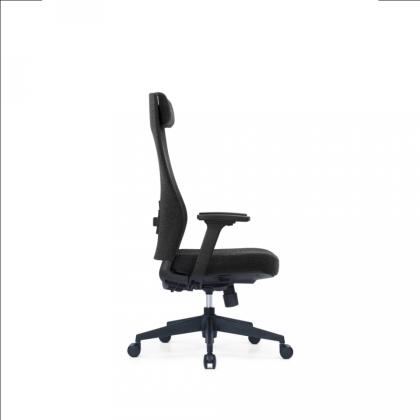 Кресло д/руководителя SitZone CH-366A-WB ткань, черный, крестов. пластик, регулир. подголов., регулир. подлокотн.