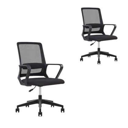 Кресло д/персонала SitZone U-0385 PL сетка/ткань, черный, крестов. пластик, 2 шт/упак