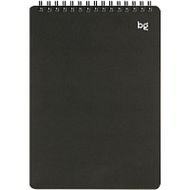 Блокнот А5 142*203 мм, 60 л., в клетку "BG Base" спираль сверху, обл. пласт., черный