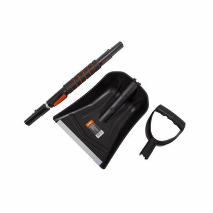 Лопата снеговая полипропилен. 850х1040мм с алюминиевым черенком AMIGO (состоит из двух частей)