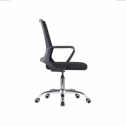 Кресло д/персонала SitZone U-0385 CH сетка/ткань, черный, крестов. хром