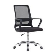 Кресло д/персонала SitZone U-0385 CH сетка/ткань, черный, крестов. хром