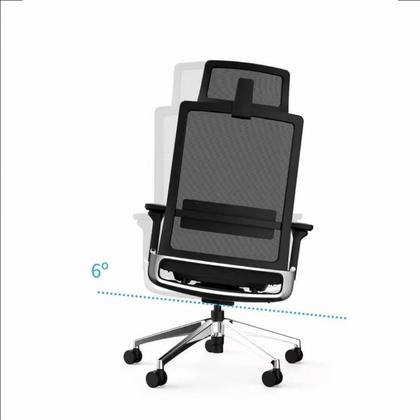 Кресло д/руководителя SitZone E-BA-001A сетка/ткань, черный, крестов. пластик, регулир. подголов., регулир. подлокотн., слайдер