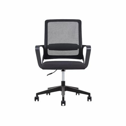 Кресло д/персонала SitZone U-0385 PL сетка/ткань, черный, крестов. пластик