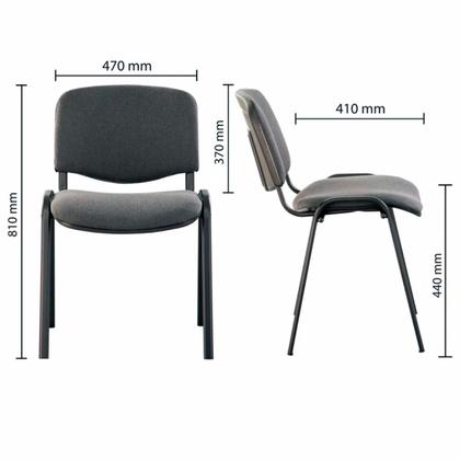 Стул д/посетителей ИЗО BL экокожа, черный V-4