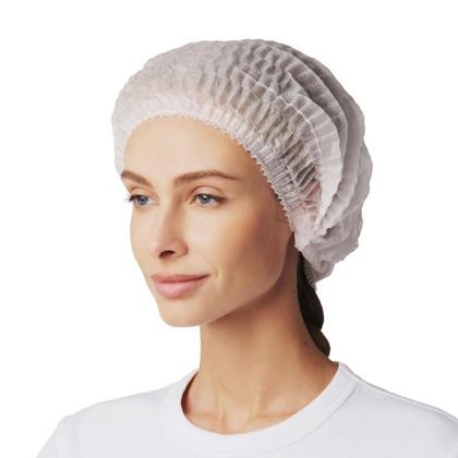 Шапочка одноразовая нетканая, цв.белый, 12 г/м2, 100шт/упак