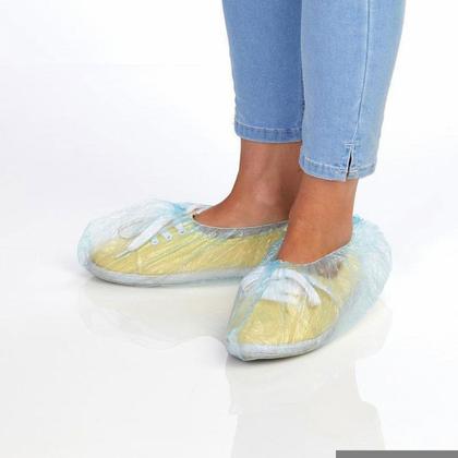 Бахилы эконом +, цв.синий, 16 мкм, 2 г, ПНД, 50 пар/упак