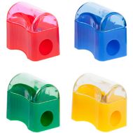 Точилка на 1 отв. "Сундучок" со съемным контейнером, ассорти