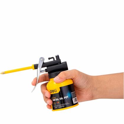 Масленка "Deli" 180 мл., метал., желтый, медный носик