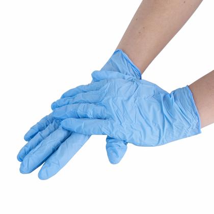 Перчатки нитриловые  неопудренные одноразовые  BVB, р-р XL 100 шт./уп. голубой