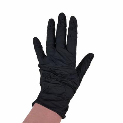 Перчатки нитриловые  неопудренные одноразовые  BVB, р-р XL 100 шт./уп. черный