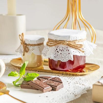 Салфетки бумажные ажурные d=20 см AVIORA, цв.белый, 250 шт