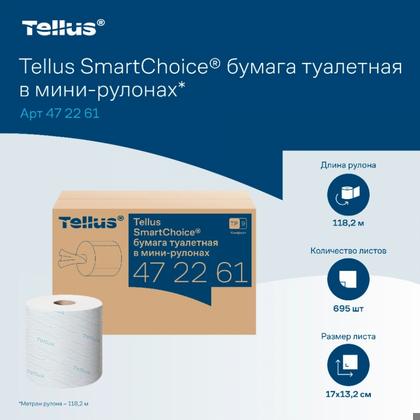 Бумага туалетная  Tellus Комфорт TP9 SmartChoice в мини-рулонах 118,2м, 2-сл.