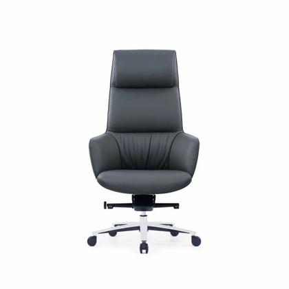 Кресло д/руководителя SitZone CH-500A нат. кожа, черный, крестов. алюминий