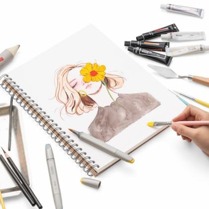 Скетчбук для графики "Himi" , 22,8*30,4 см, 180 г/м2, 40 л.