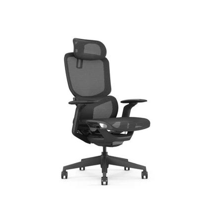 Кресло д/руководителя SitZone E-JX-001А сетка, черный, крестов. пластик, регулир. подголов., регулир. подлокотн., слайдер