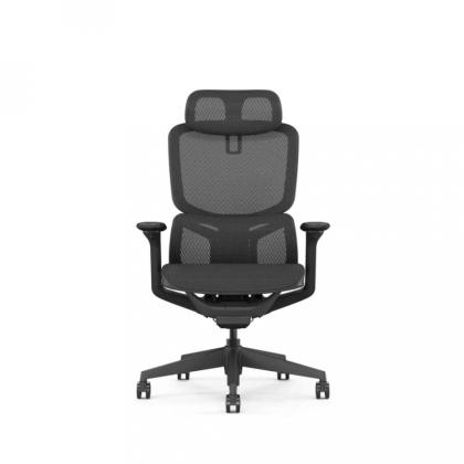 Кресло д/руководителя SitZone E-JX-001А сетка, черный, крестов. пластик, регулир. подголов., регулир. подлокотн., слайдер