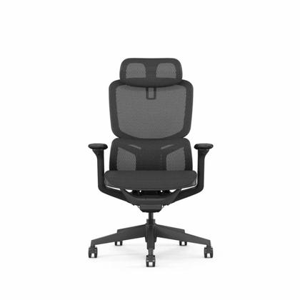 Кресло д/руководителя SitZone E-JX-002А сетка, белый, крестов. пластик, корпус белый, регулир. подголов., регулир. подлокотн., слайдер