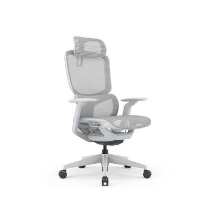 Кресло д/руководителя SitZone E-JX-002А сетка, белый, крестов. пластик, корпус белый, регулир. подголов., регулир. подлокотн., слайдер