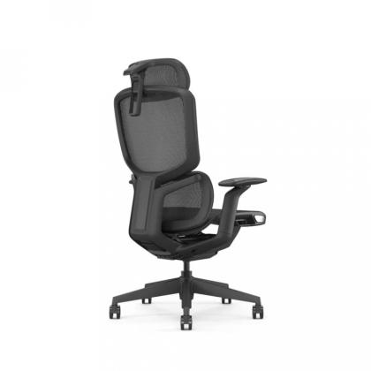 Кресло д/руководителя SitZone E-JX-002А сетка, белый, крестов. пластик, корпус белый, регулир. подголов., регулир. подлокотн., слайдер