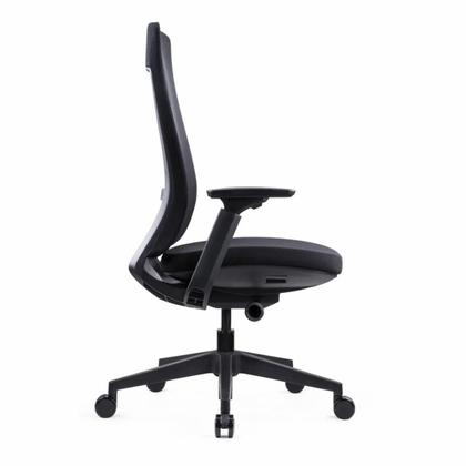 Кресло д/руководителя SitZone E-VL002B сетка/ткань, черный, крестов. пластик, без подголов., регулир. подлокотн., слайдер