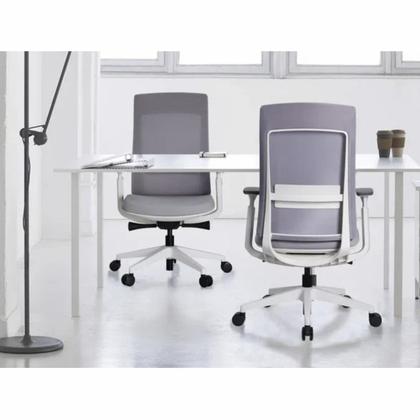 Кресло д/руководителя SitZone E-VL002A сетка/ткань, черный, крестов. пластик, регулир. подголов., регулир. подлокотн., слайдер