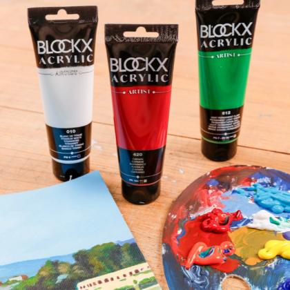 Краски акриловые "Blockx. Primaries" набор, 5 цв., 120 мл.