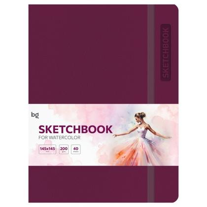 Скетчбук "Bright. Berry" 14,8*21 см, 200г/м2, 40 л, бордовый