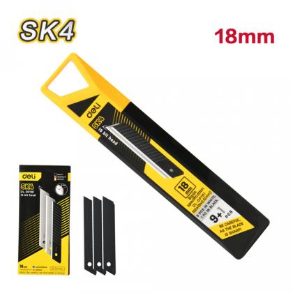 Лезвие для бол. ножа "Deli Yellow SK4" 18 мм, 10 шт.