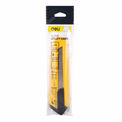 Нож строительный Deli YS EDL018B 18 мм, универсальный