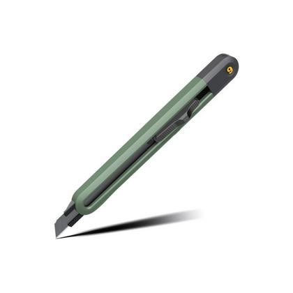 Нож строительный Deli HS EHT4009L 9 мм, Soft Touch, зеленый