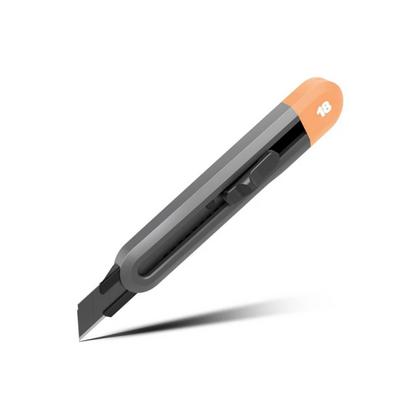 Нож строительный Deli HS HT4018C 18мм, Soft Touch, оранжевый