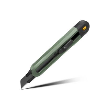 Нож строительный Deli HS EHT4018L 18 мм, Soft Touch, зеленый