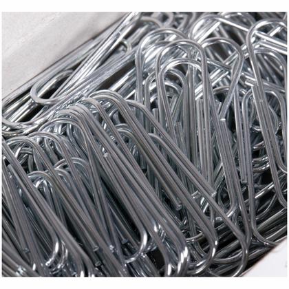 Скрепки 28 мм "OfficeSpace" оцинк., 100 шт., овал., серебристый