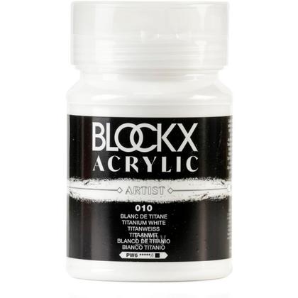 Краски акриловые "Blockx" 010 белила титановые, 500 мл.,банка