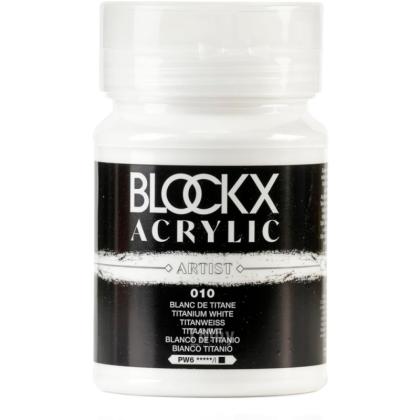 Краски акриловые "Blockx" 010 белила титановые, 500 мл.,банка