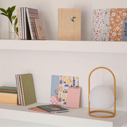 Блокнот А5 146*214 мм, 80 л., лин. "Botany Fl. Mallorca" спираль сбоку, обл. тисн. карт., зеленый