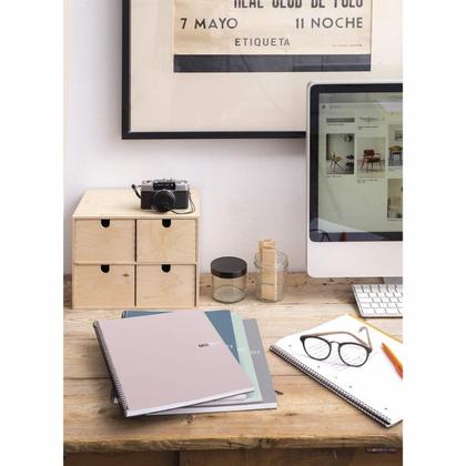 Тетрадь А4 210*297 мм, 80 л., в клетку "Miquelrius Sand" спираль сбоку, обл. карт., розовый