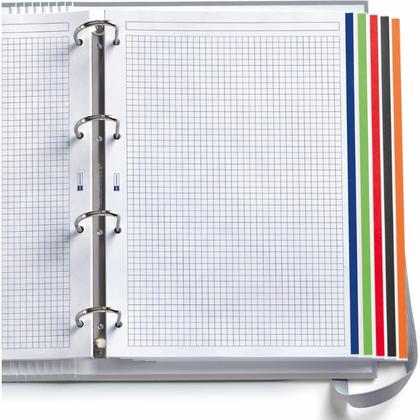 Тетрадь А4 210*297 мм, 100 л., в клетку "Emotions" на кольцах, сменный блок, т.-синий