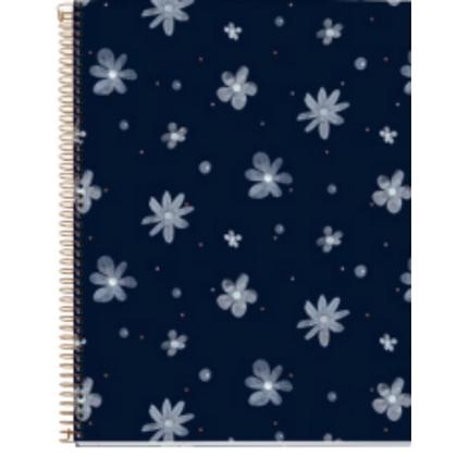 Тетрадь A4 120 л., клет. "Midnight Sparkles", спираль сбоку, обл. ламинир. карт., т.-синий