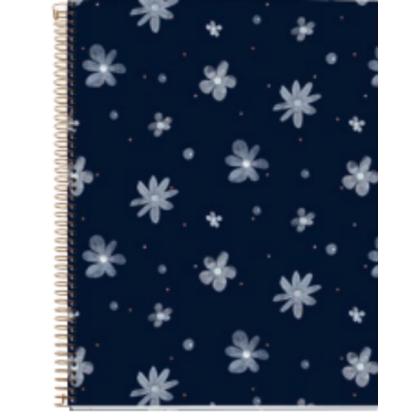 Тетрадь A4 120 л., клет. "Midnight Sparkles", спираль сбоку, обл. ламинир. карт., т.-синий