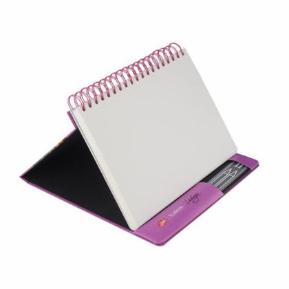 Скетчбук для акварели "Ладога" 17,5*25 см, 300 г/м2, 20 л., розовый, настольный, среднее зерно