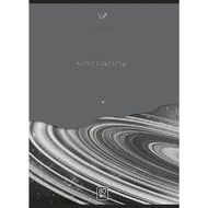 Тетрадь А4 80 л., клет. "Сатурн" скоба сбоку, обл. карт., мат., ассорти