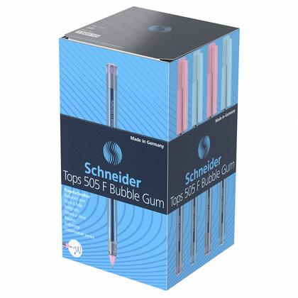 Ручка шарик. "Tops 505 F Pastel" 0,4мм., пласт., ассорти, стерж. синий