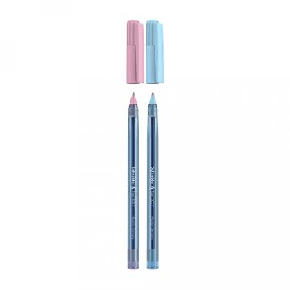 Ручка шарик. "Tops 505 F Pastel" 0,4мм., пласт., ассорти, стерж. синий