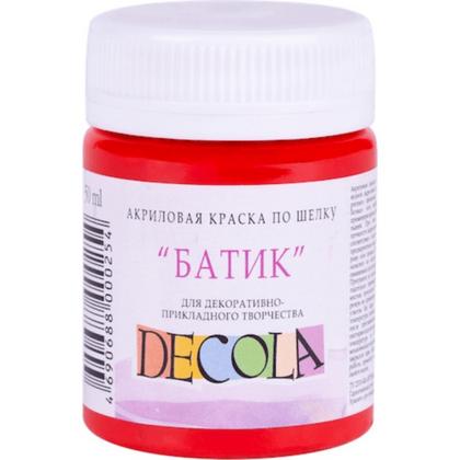 Краска акриловая по шелку перламутровая "Декола" 331 красная, 50 мл., банка