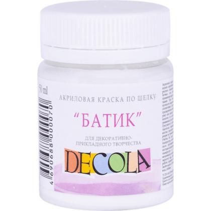 Краска акриловая по шелку перламутровая "Декола" 104 белая, 50 мл., банка