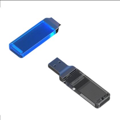 Карта памяти USB Flash 2.0 16 Gb ZC-005, пластик, метал, серебристый/синий