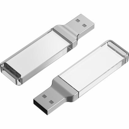 Карта памяти USB Flash 2.0 16 Gb ZC-005, пластик, метал, серебристый/оранжевый