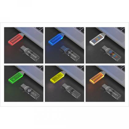 Карта памяти USB Flash 2.0 16 Gb ZC-005, пластик, метал, серебристый/оранжевый